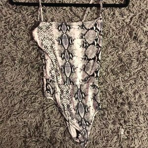 nasty gal snake skin body suit